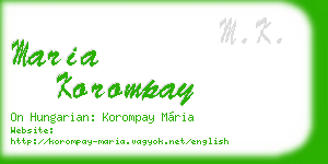 maria korompay business card